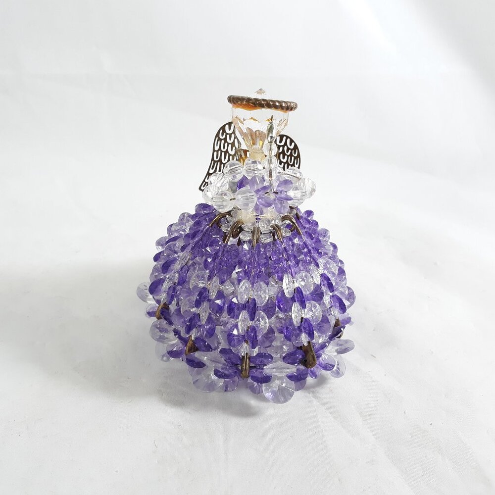 Safety Pin Angel Ornament Vintage Purple